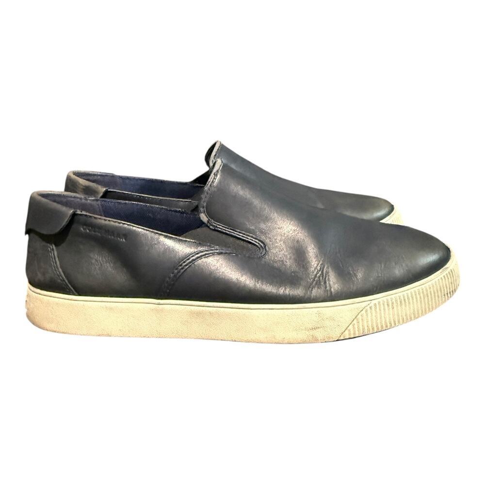 Cole Haan Nantucket Leather Slip On Sneakers Men’s Size 9.5M Navy Blue - Picture 2 of 9